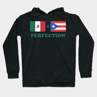 Funny Mexican Plus Puerto Rican Perfection Heritage Aesthetic Hoodie